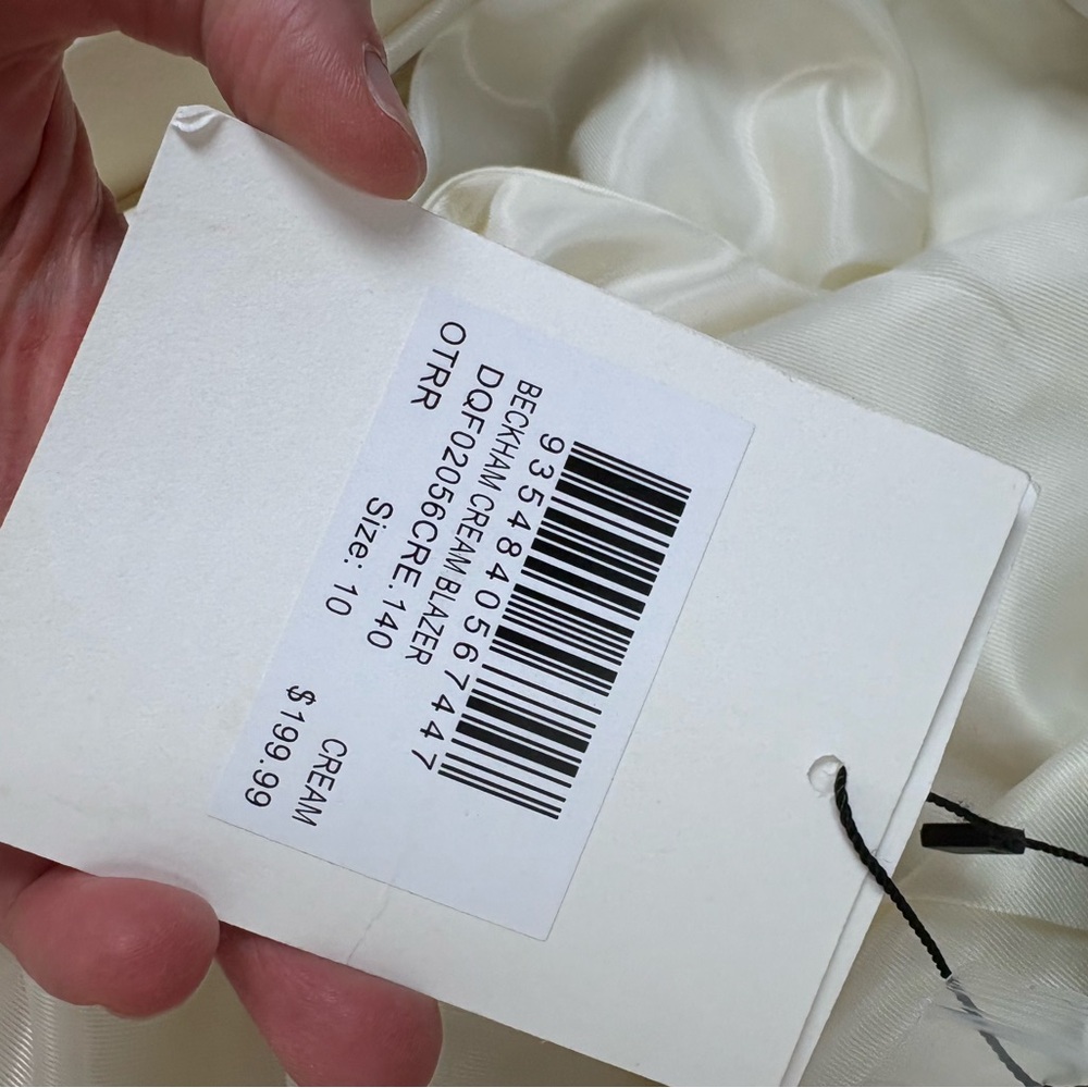 NWT DISSH Beckham Oversized Blazer Jacket Cream Size 6 - Picture 10 of 11